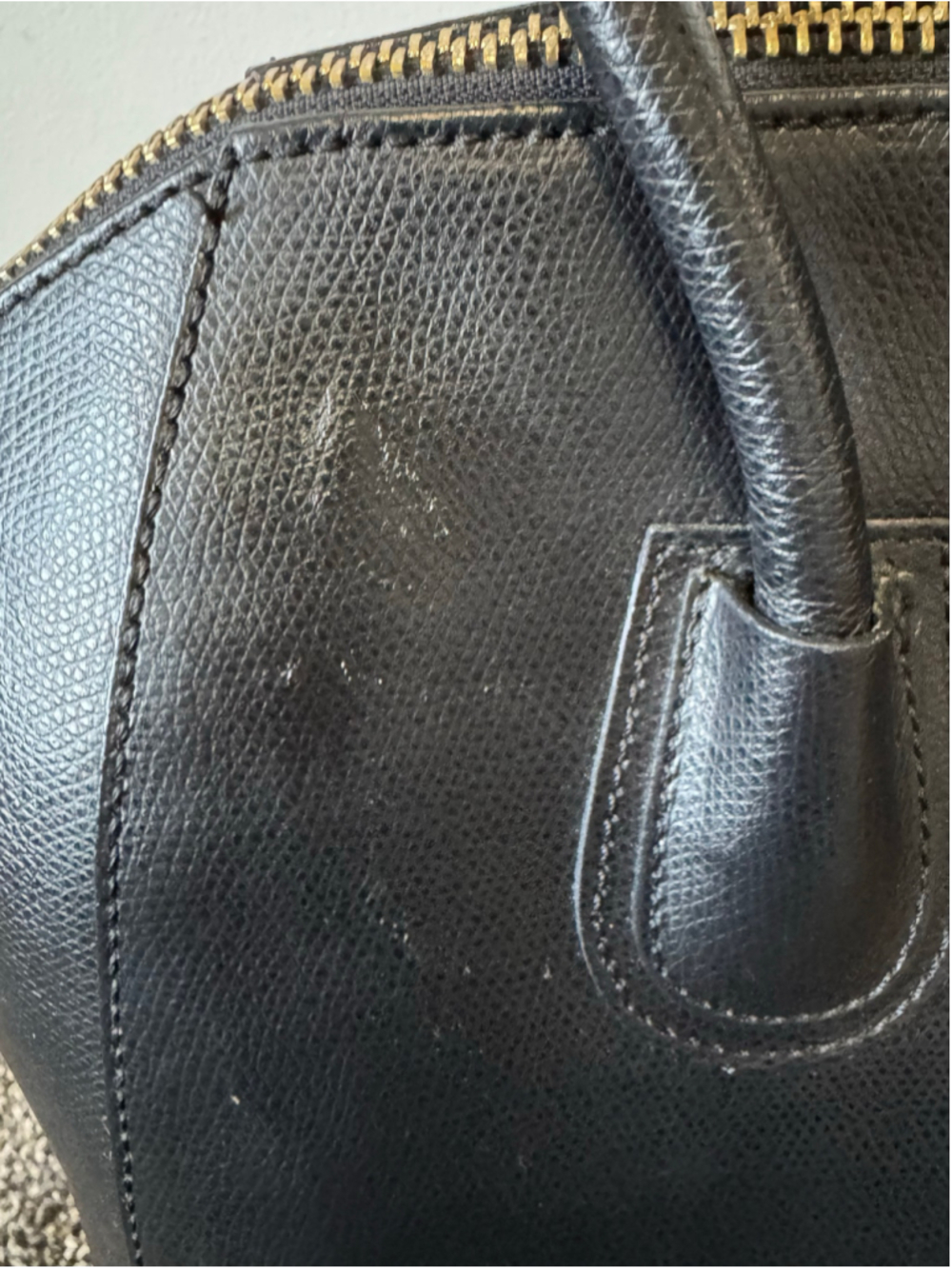 Women's Luana Ferracuti Black Leather Large Satchel Bag Made in Italy - Picture 8 of 16